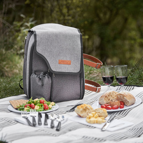 VonShef Canvas Picnic Backpack , Service for 2 & Reviews Wayfair